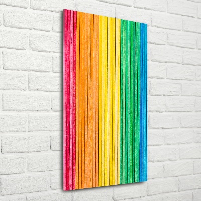 Wall art on glass Colorful stripes