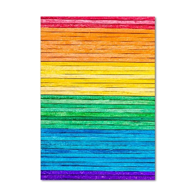 Wall art on glass Colorful stripes