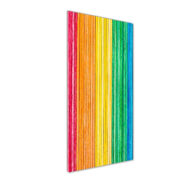 Wall art on glass Colorful stripes