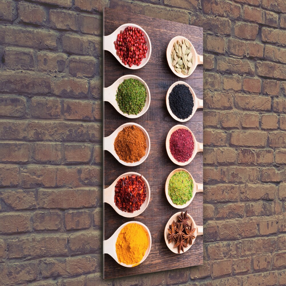 Photo printed on glass Spices