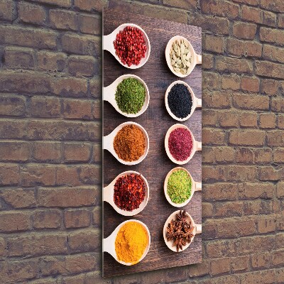 Photo printed on glass Spices