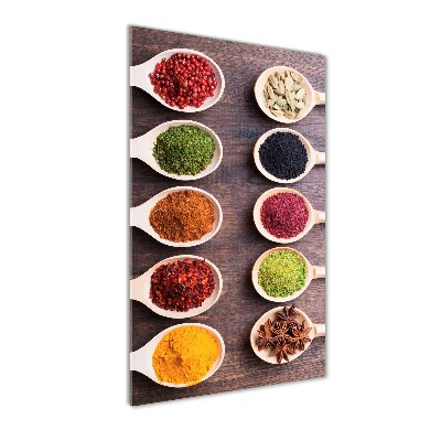 Photo printed on glass Spices