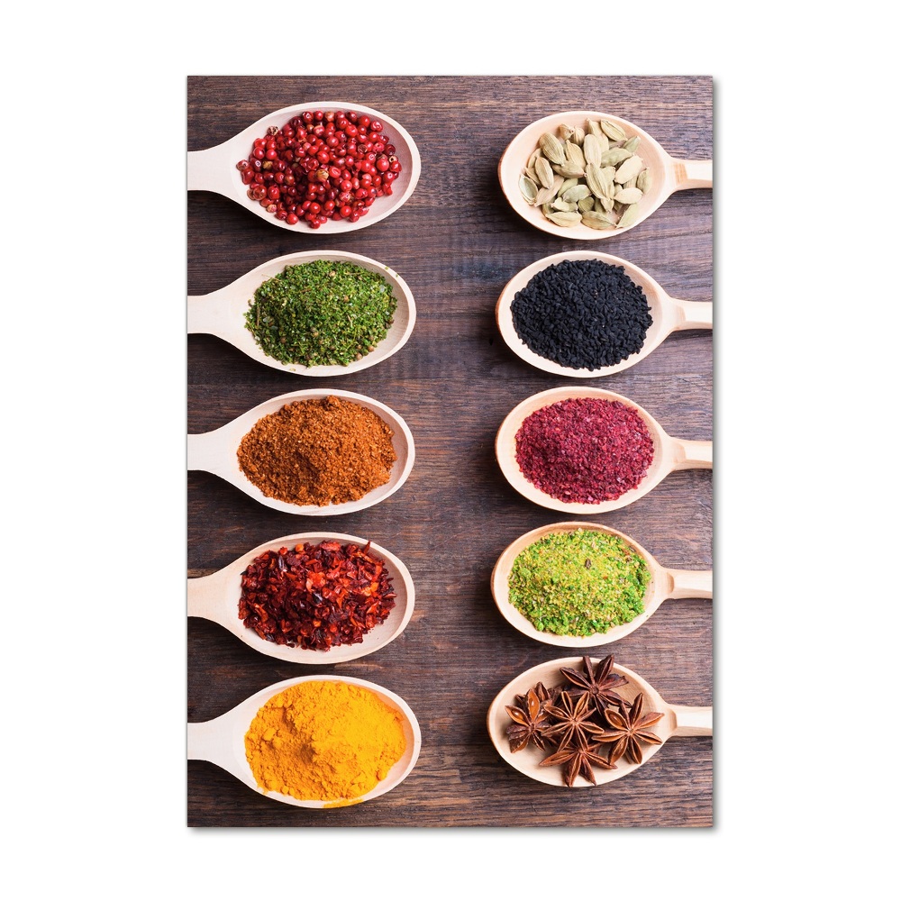 Photo printed on glass Spices