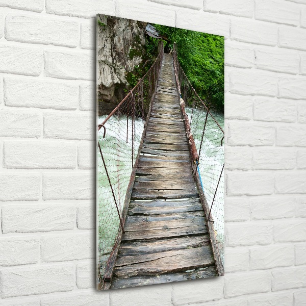 Wall art on glass Hanging bridge