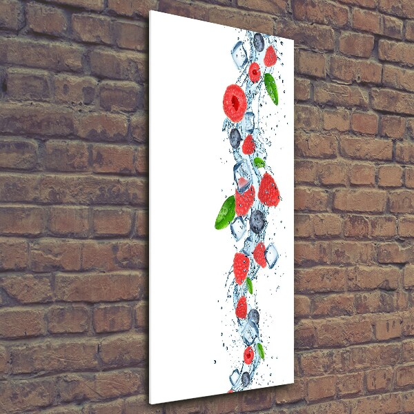 Photo printed on glass Forest fruits and ice