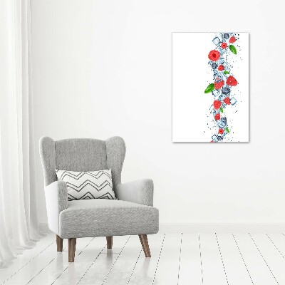 Photo printed on glass Forest fruits and ice