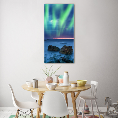 Wall art on glass Northern lights