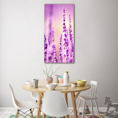 Glass wall art Lavender