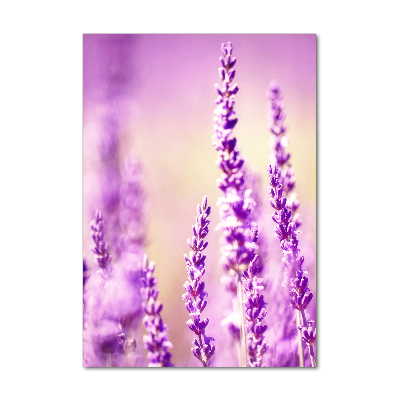 Glass wall art Lavender