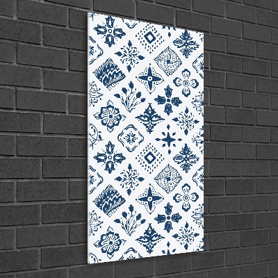 Wall art on glass Floral pattern