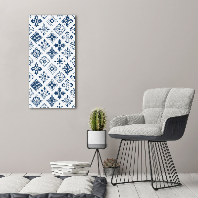 Wall art on glass Floral pattern