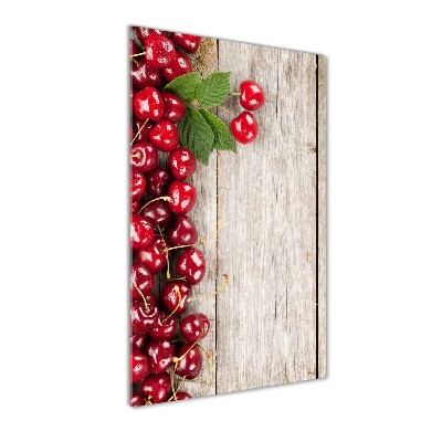 Glass picture wall art Cherries