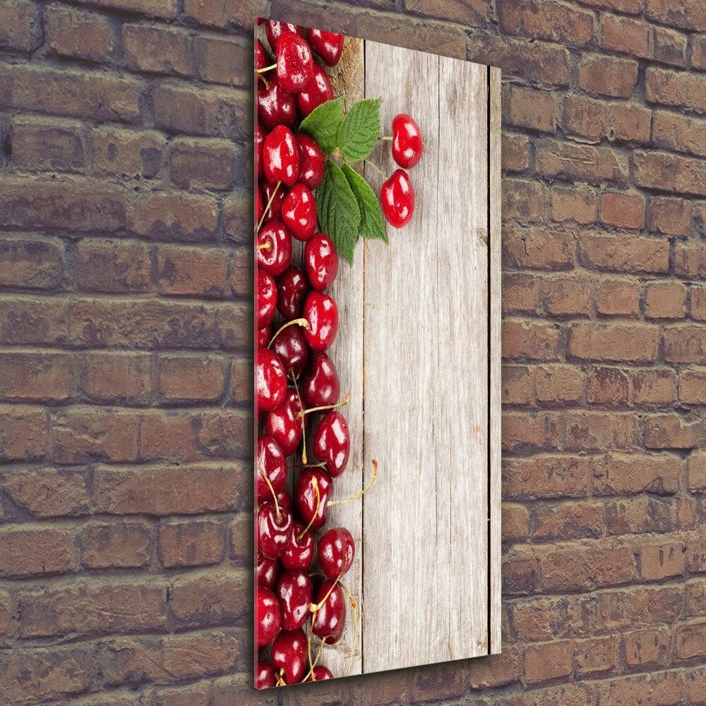 Glass picture wall art Cherries