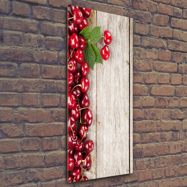 Glass picture wall art Cherries