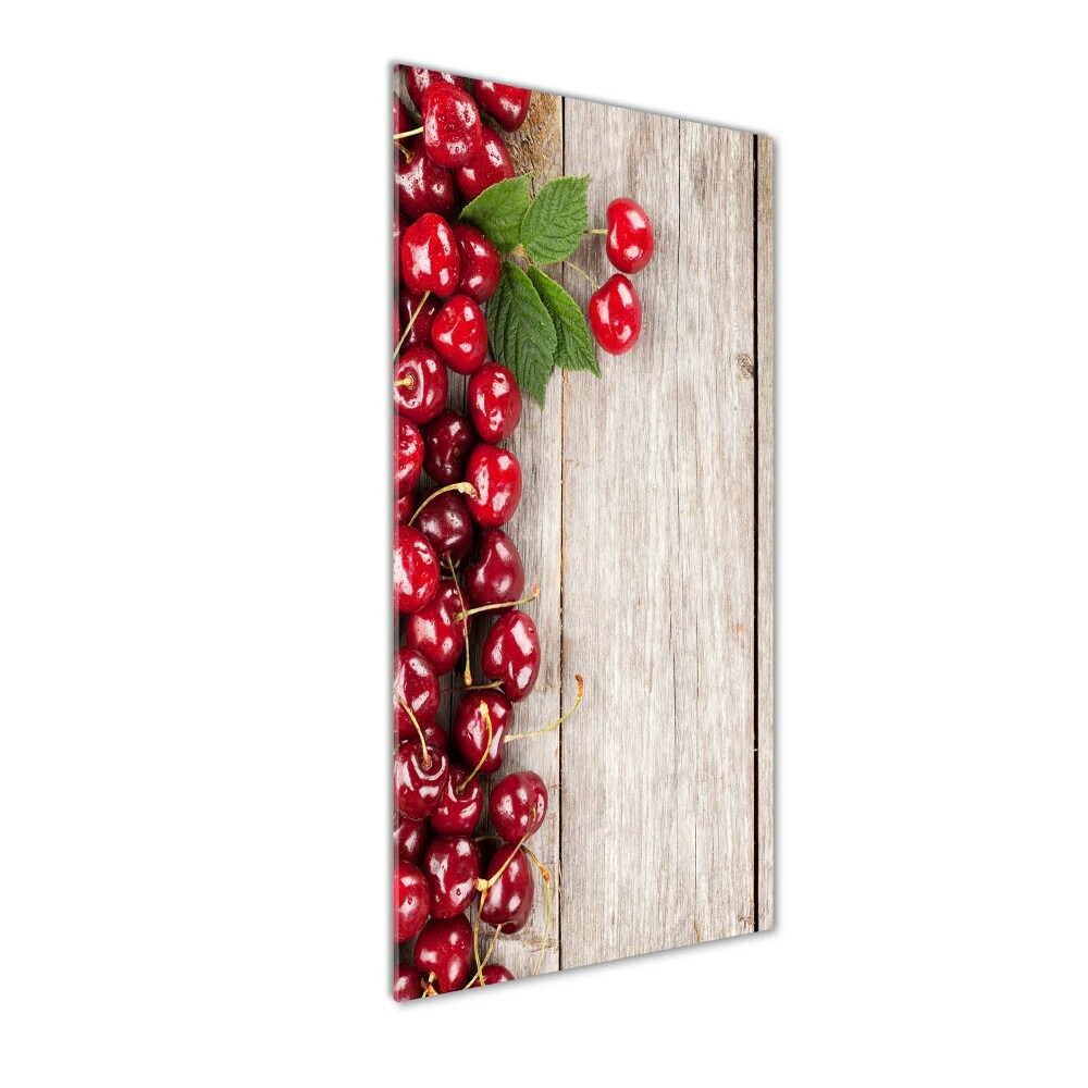 Glass picture wall art Cherries