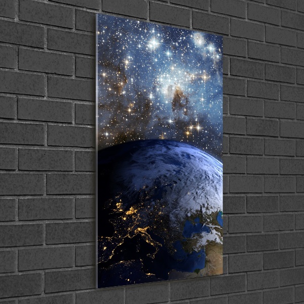 Photo printed on glass Planet Earth