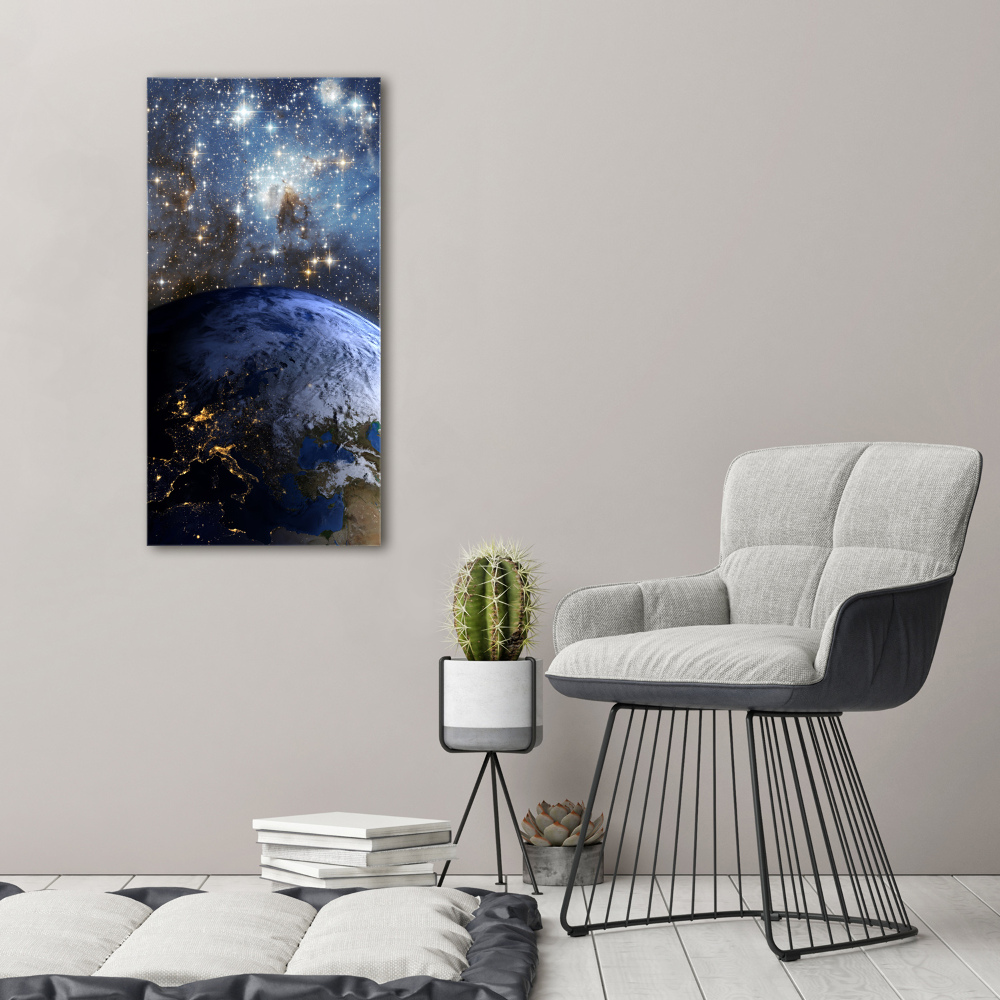 Photo printed on glass Planet Earth