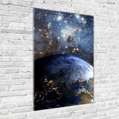 Photo printed on glass Planet Earth