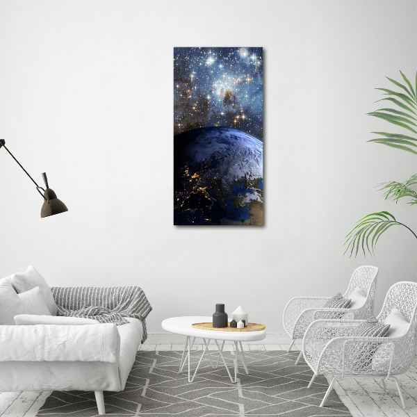 Photo printed on glass Planet Earth