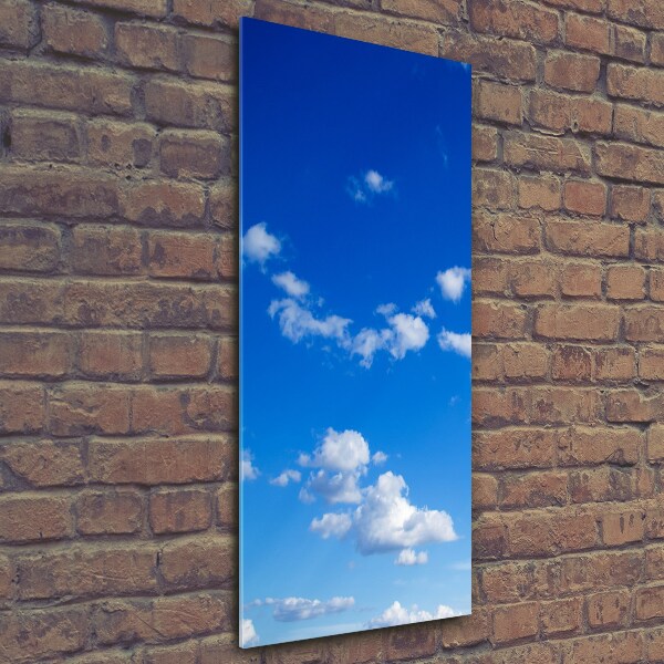 Wall art on glass Clouds in the sky