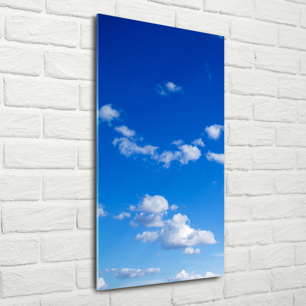 Wall art on glass Clouds in the sky