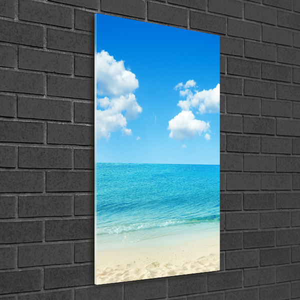 Wall art on glass Tropical beach