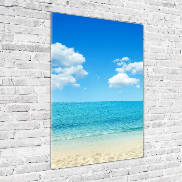 Wall art on glass Tropical beach