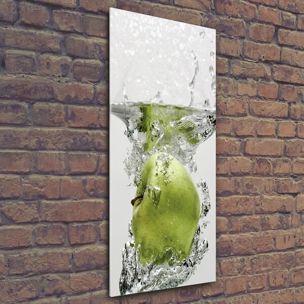 Photo printed on glass Apple under water