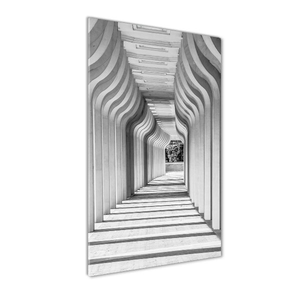 Print on a a glass Corridor