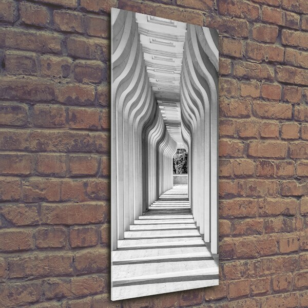 Print on a a glass Corridor