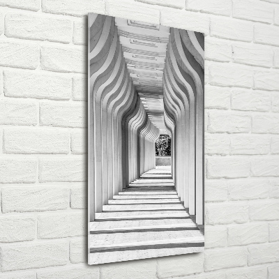 Print on a a glass Corridor