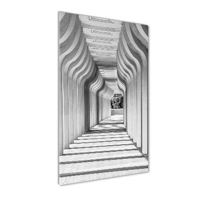 Print on a a glass Corridor