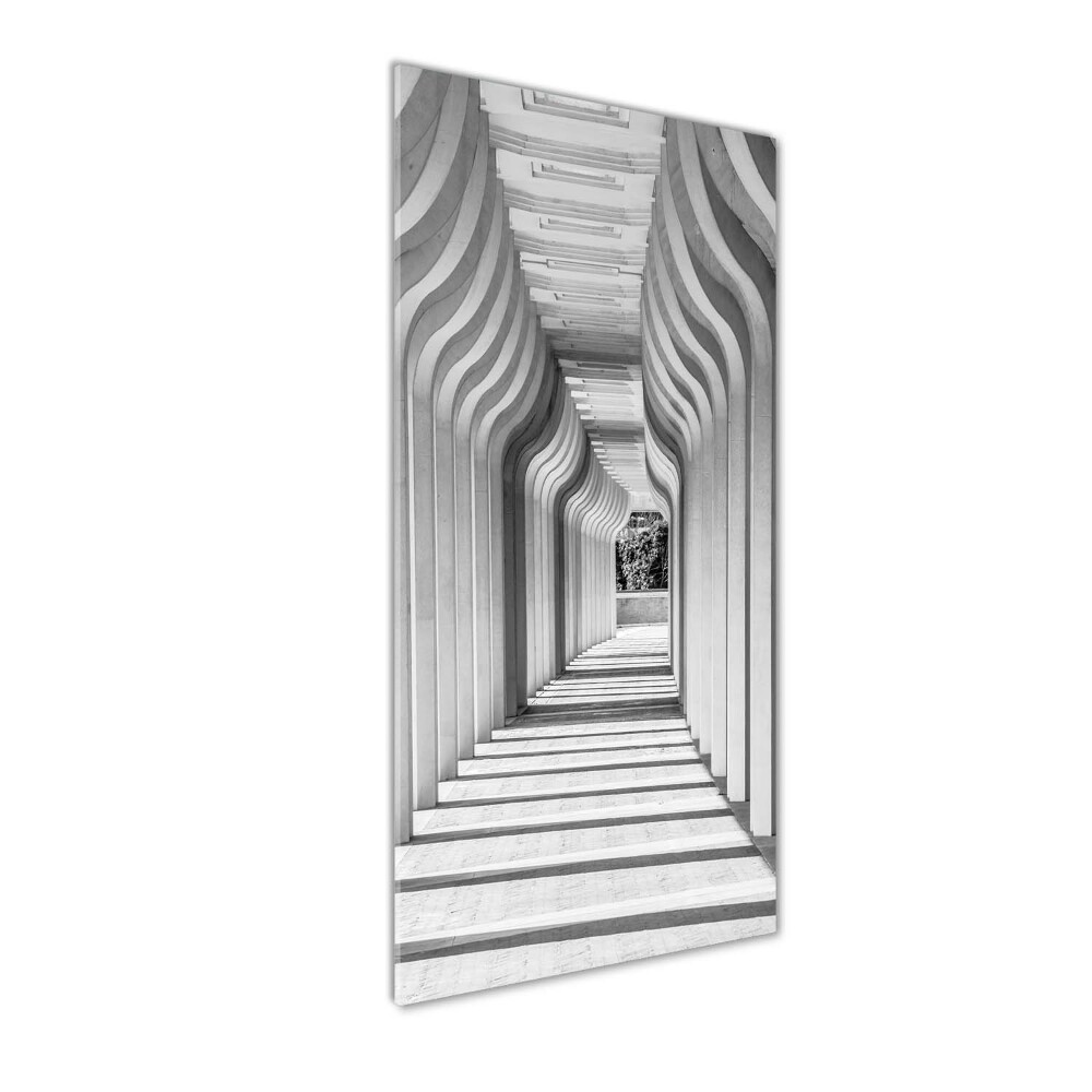 Print on a a glass Corridor