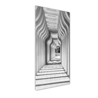 Print on a a glass Corridor