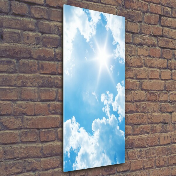 Wall art on glass Clouds in the sky