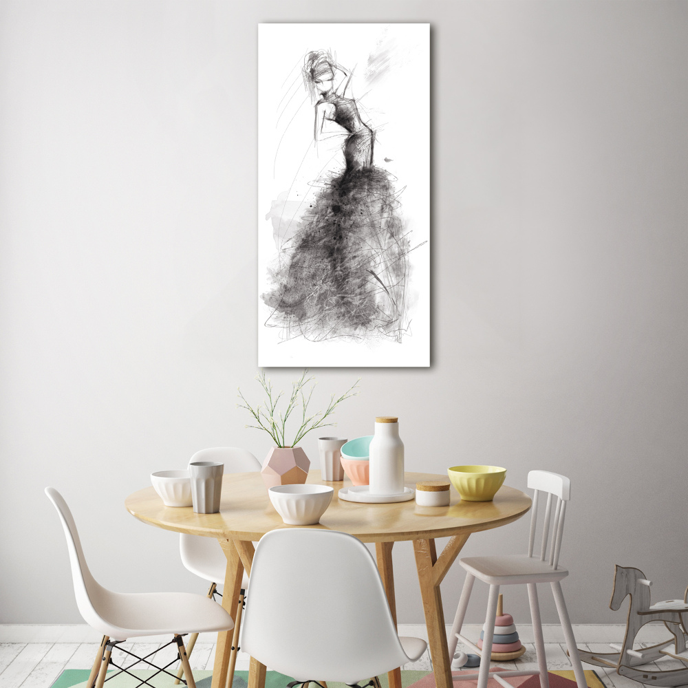 Glass picture wall art Fashion illustration