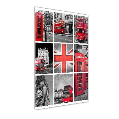 Print on a a glass London collage