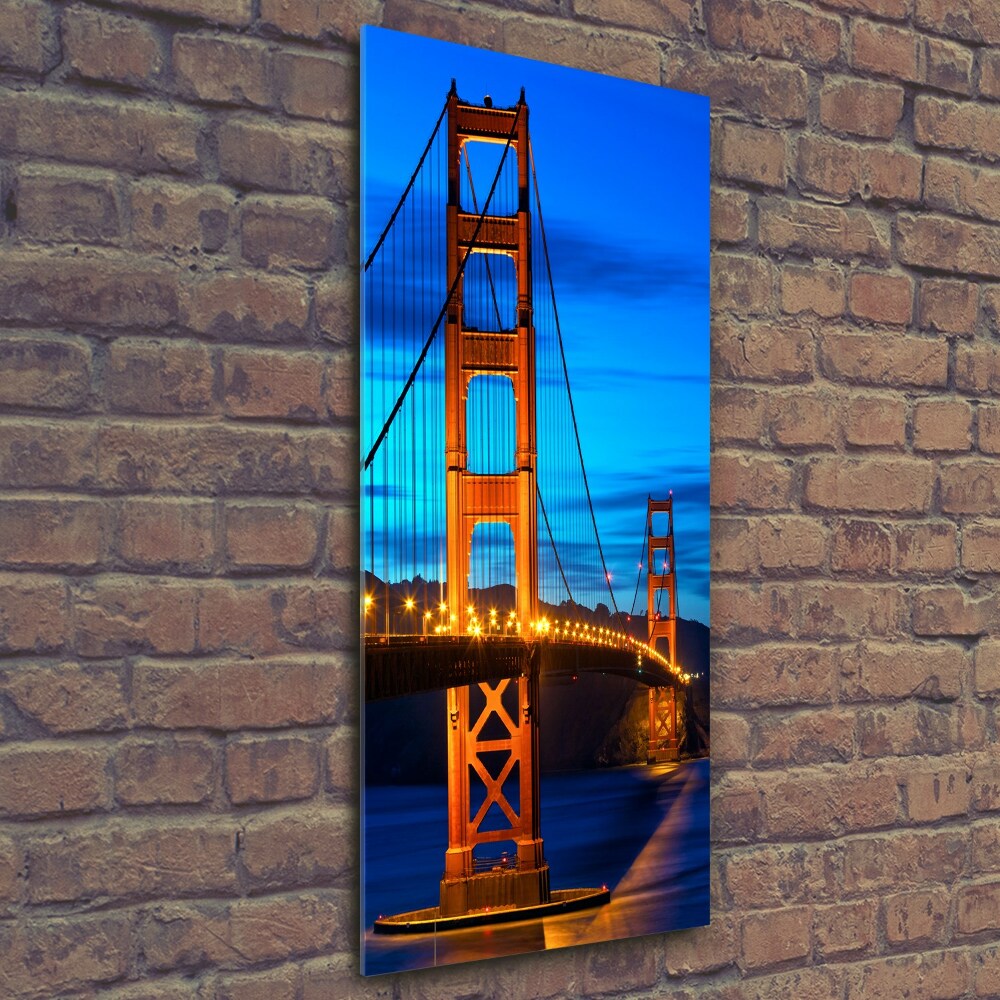 Glass wall art San Francisco bridge