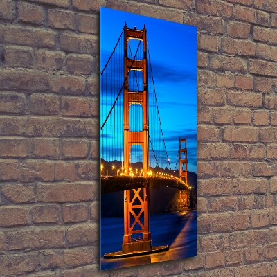 Glass wall art San Francisco bridge