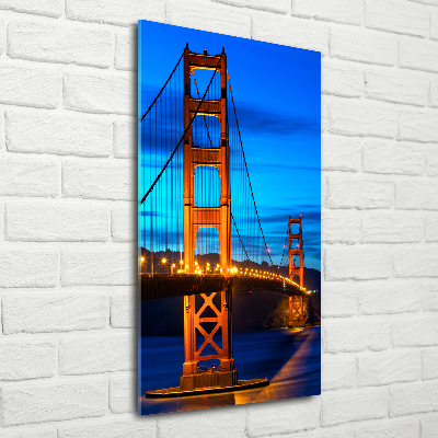 Glass wall art San Francisco bridge