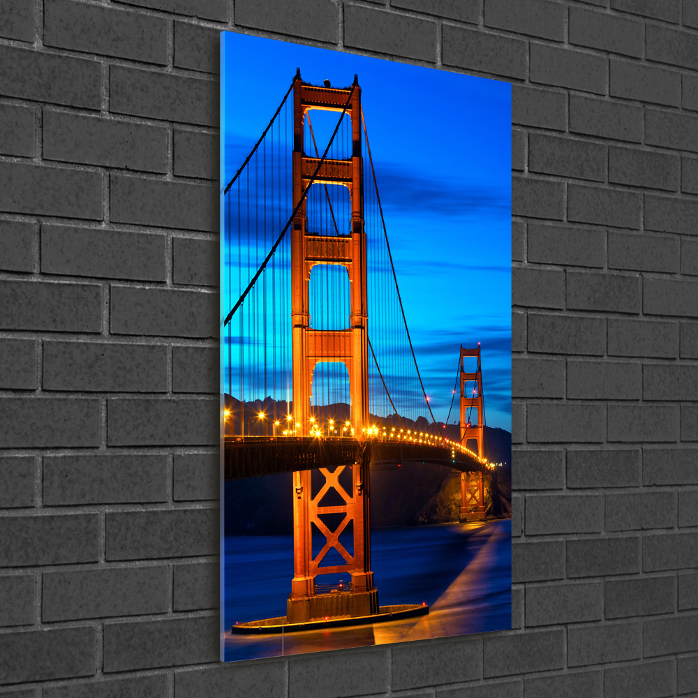 Glass wall art San Francisco bridge