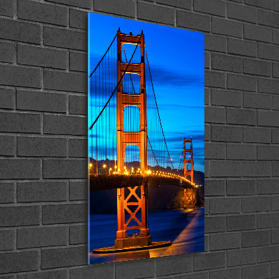 Glass wall art San Francisco bridge