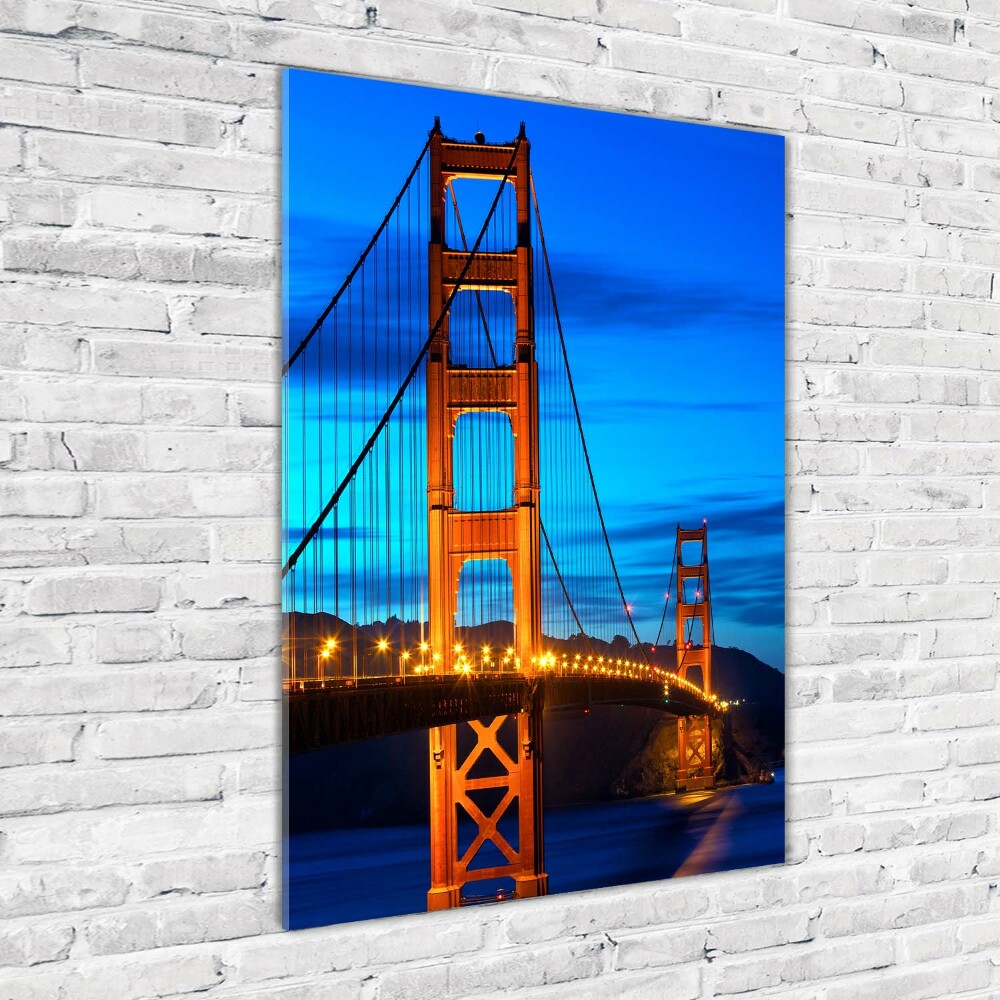 Glass wall art San Francisco bridge