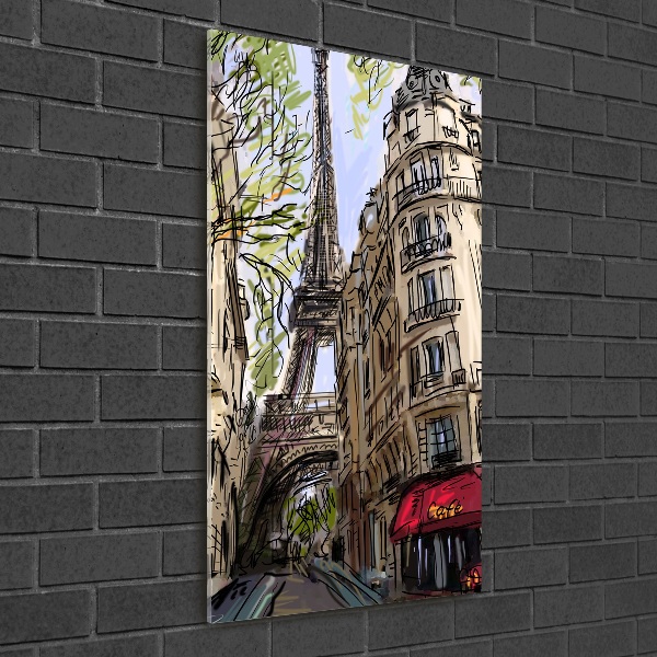 Glass wall art Eiffel Paris tower