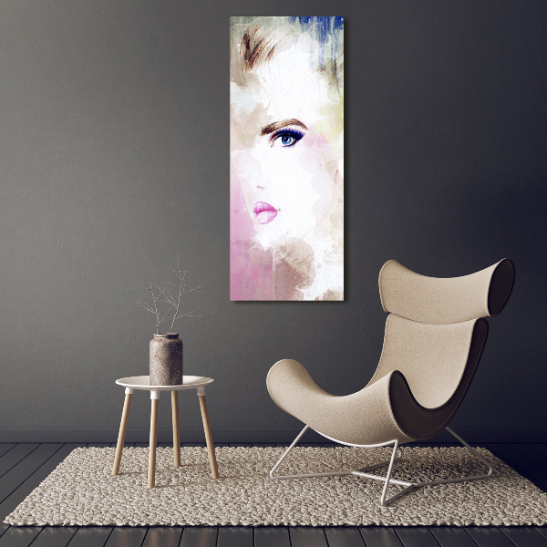 Glass picture wall art Abstraction woman