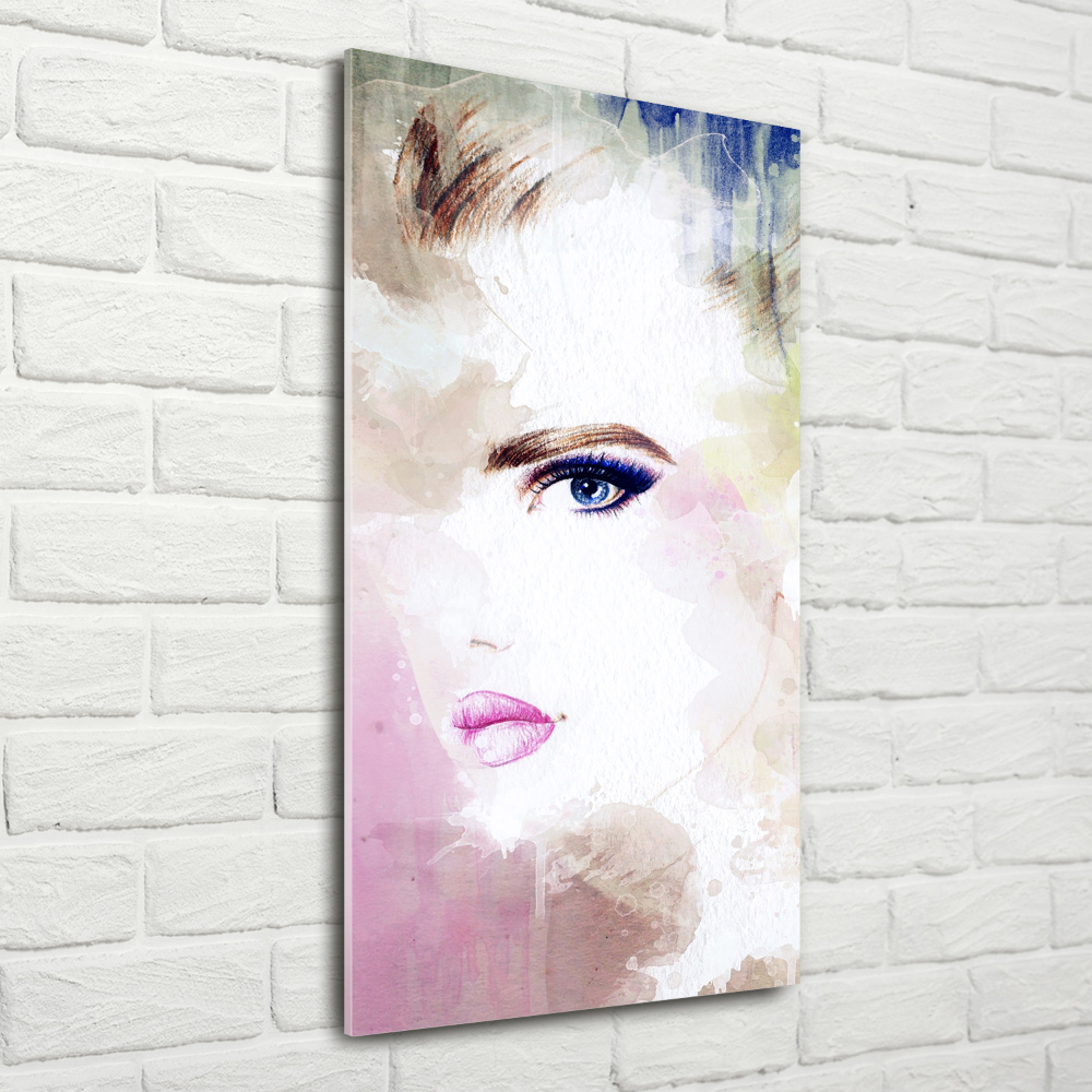 Glass picture wall art Abstraction woman