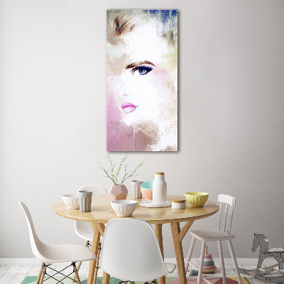 Glass picture wall art Abstraction woman