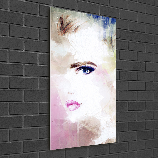 Glass picture wall art Abstraction woman