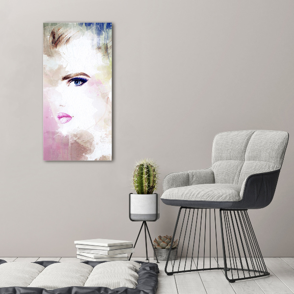 Glass picture wall art Abstraction woman