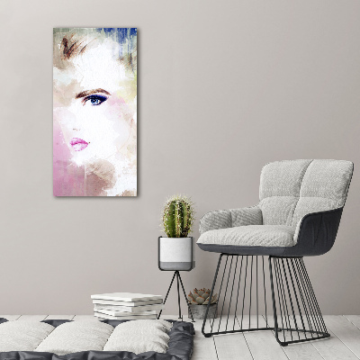 Glass picture wall art Abstraction woman